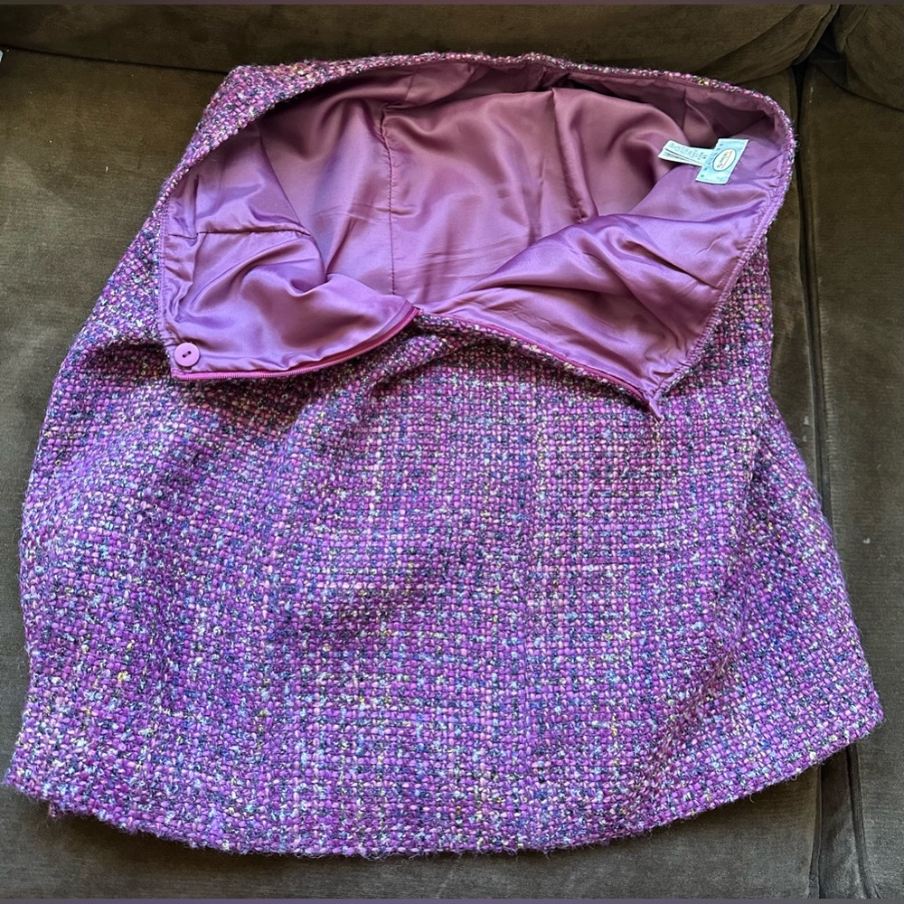 Talbots Midi Multi Color Knit Pinks & Purples Ski… - image 6